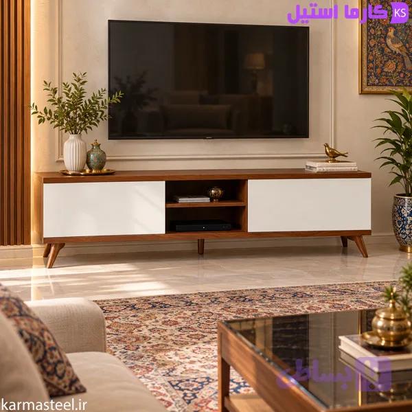 میز تلویزیون کد T3 در 6 طرح؛ تمام ام دی اف MDF — تصویر 1
