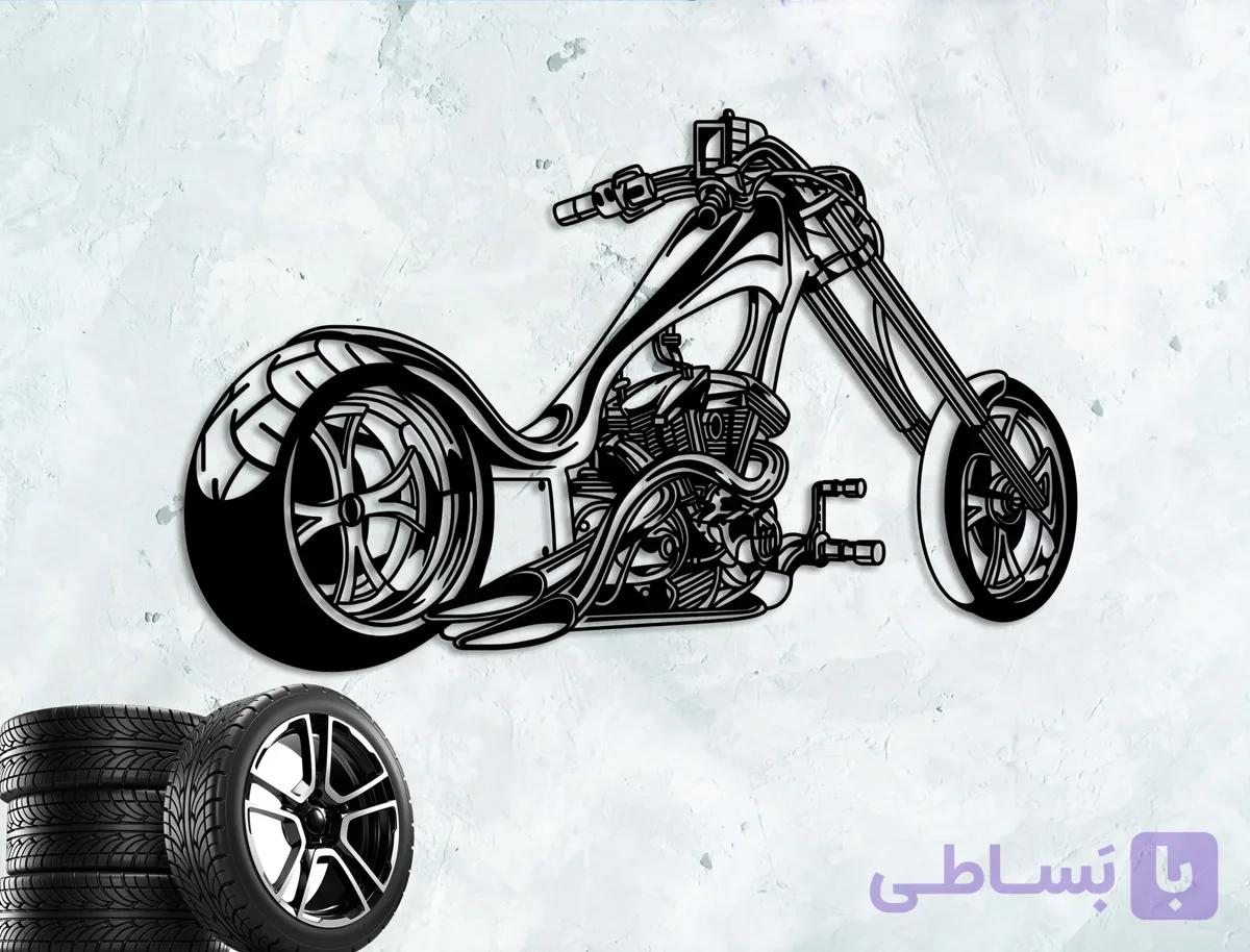 تابلو خطی موتور | تابلو دیواری موتورسیکلت دست‌ساز