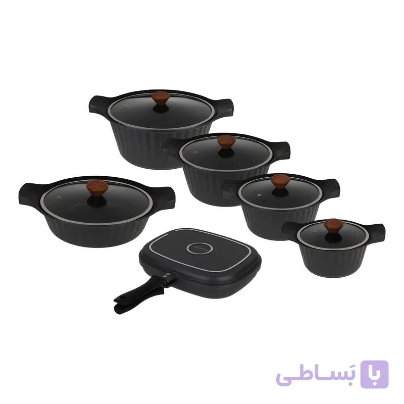 سرویس پخت و پز 12 پارچه کایزر مدل 002 رنگ مشکی — تصویر 1