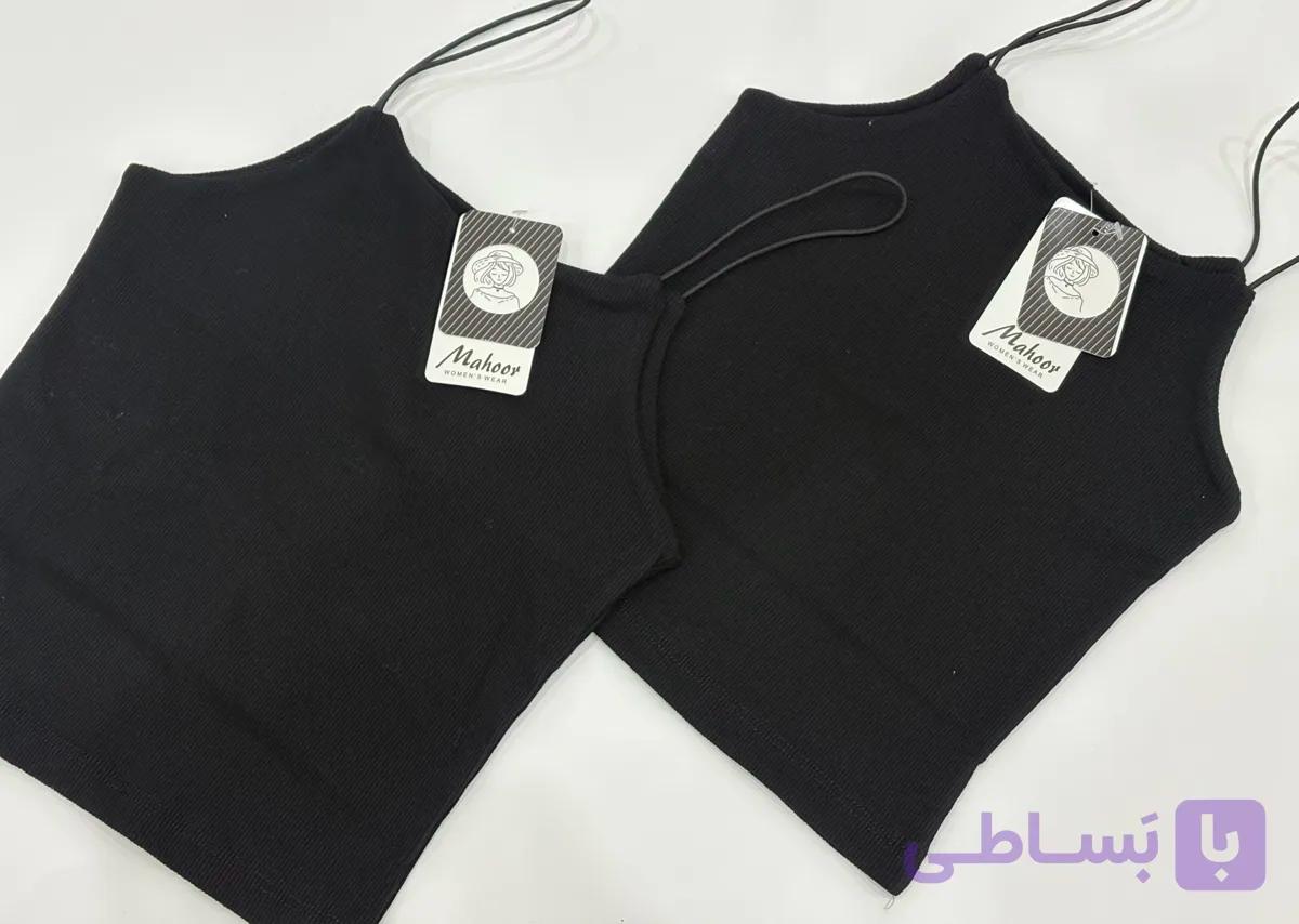 تاپ زنانه طرح پلنگی کبریتی جنس نخی