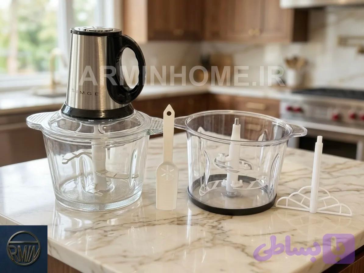 خردکن ۳.۵ لیتری سیمگه مدل SIM-800 (۲ مخزن: کاسه پیرکس + کاسه طلق فشرده نشکن)
