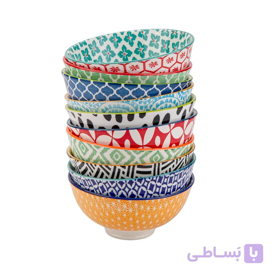کاسه 10 عددی چندرنگ دنی هوم کد 475FGW — تصویر 1