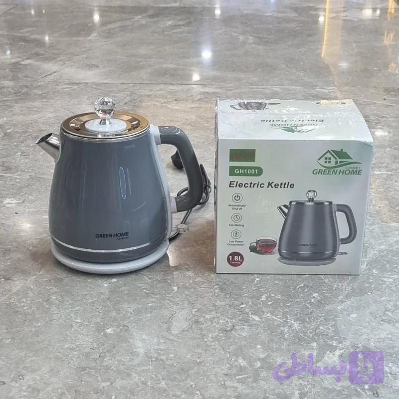 کتری برقی استیل گرین هوم 1.7 لیتری دو جداره