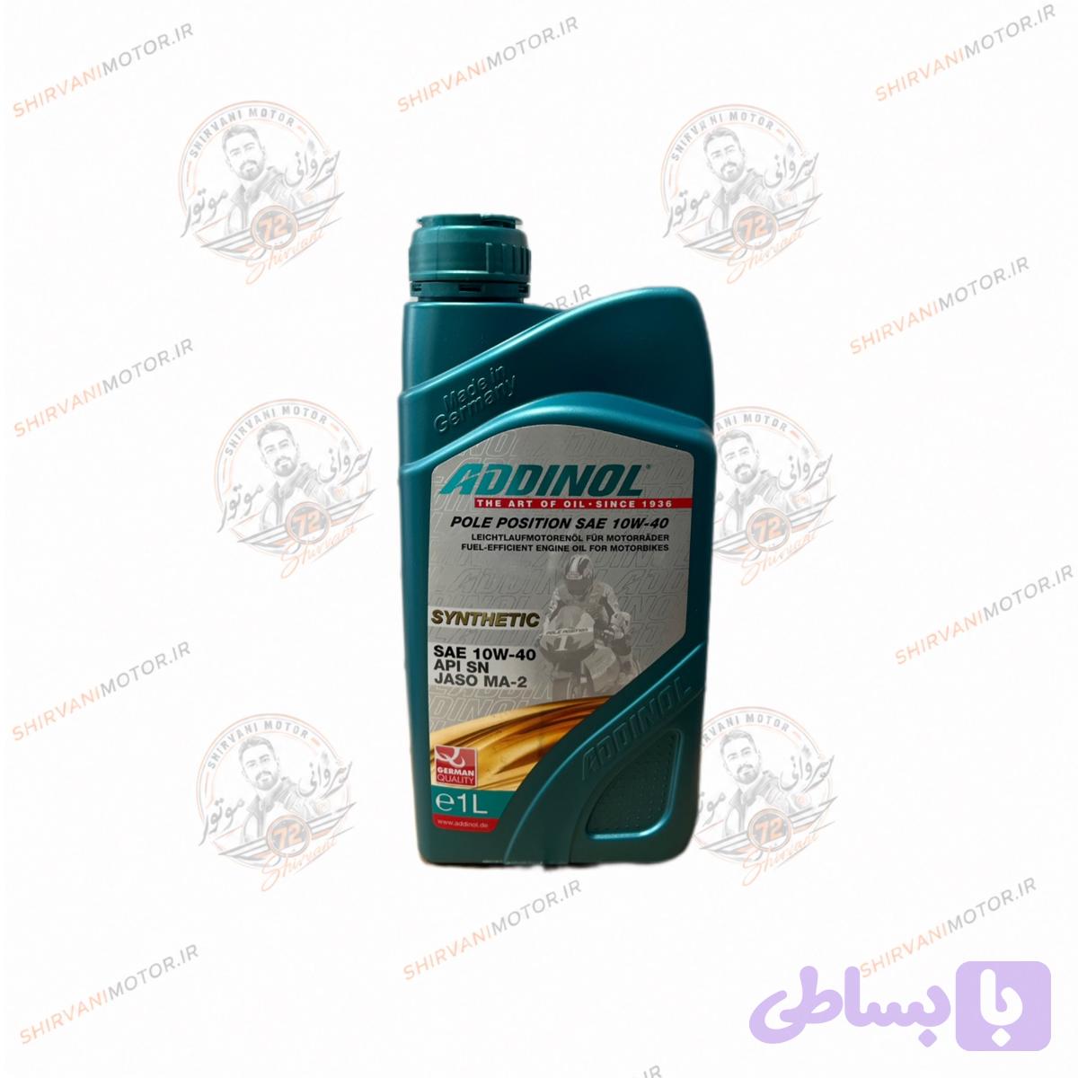 روغن موتور آدینول 10W-40 API SN JASO MA-2