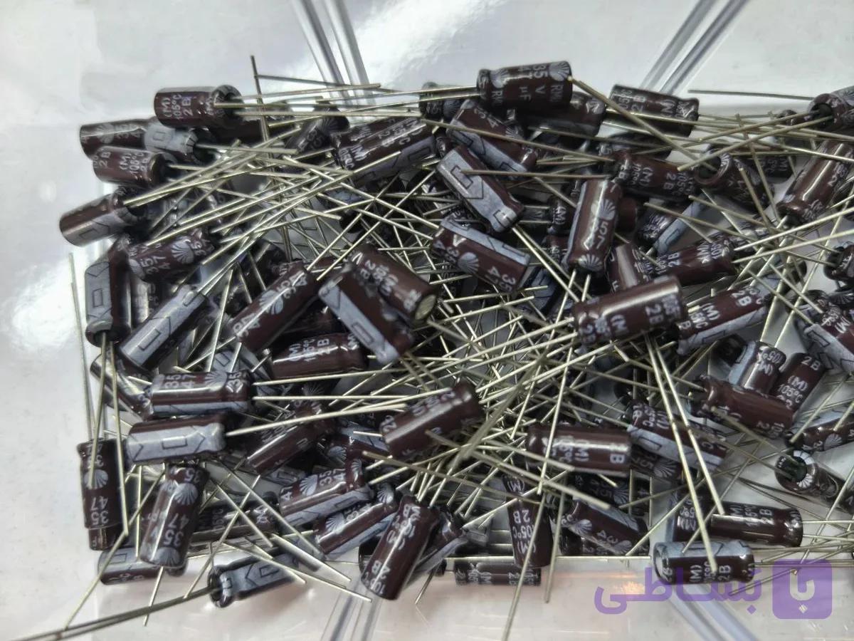 خازن الکترولیتی 47 میکروفاراد 35 ولت دوو 47uF 35V DAEWOO — تصویر 1