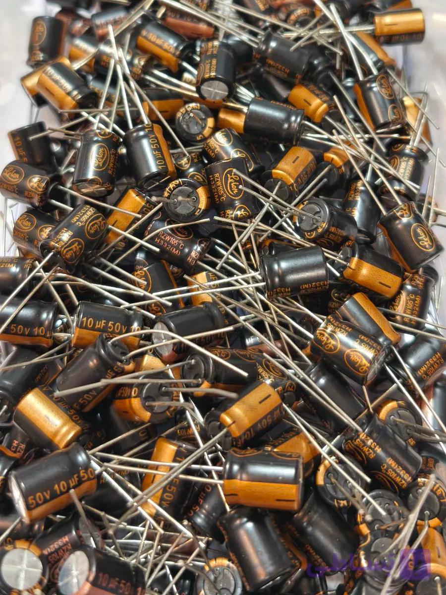 خازن الکترولیتی 10 میکروفاراد 50 ولت للون 10uF 50V Lelon