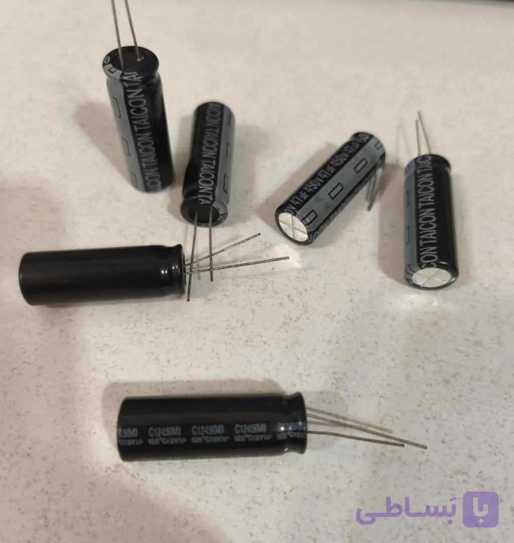 خازن الکترولیتی 47 میکروفاراد 450 ولت تایکون تایوان 47uf 450v TAICON — تصویر 1