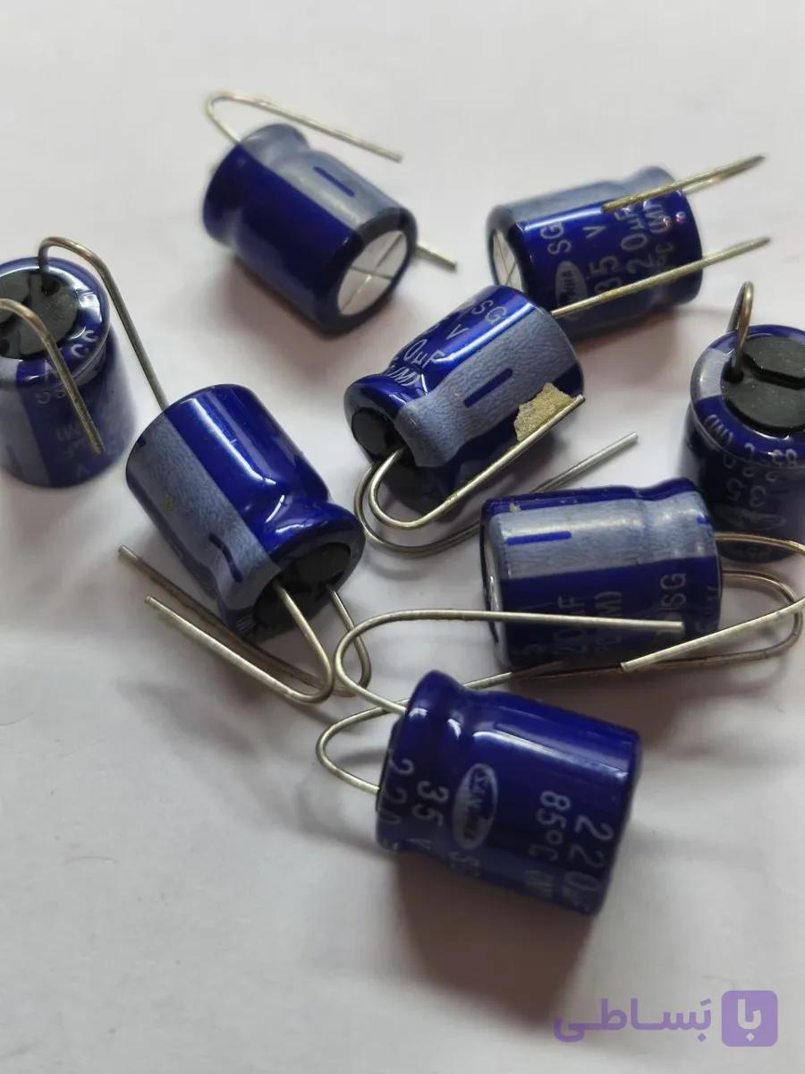 خازن الکترولیتی 220 میکروفاراد 35 ولت ساموا 220uF 35V SAMWHA