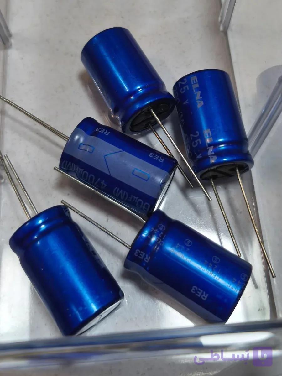 خازن الکترولیتی 4700 میکروفاراد 25 ولت النا 4700uF 25V ELNA