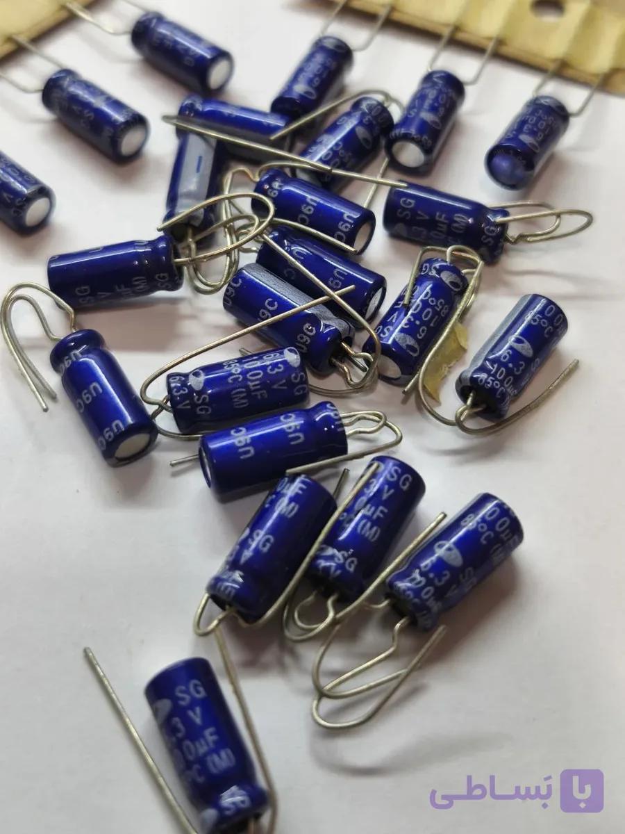 خازن الکترولیتی 100 میکروفاراد 6.3 ولت ساموا 100uF 6.3V SAMWA