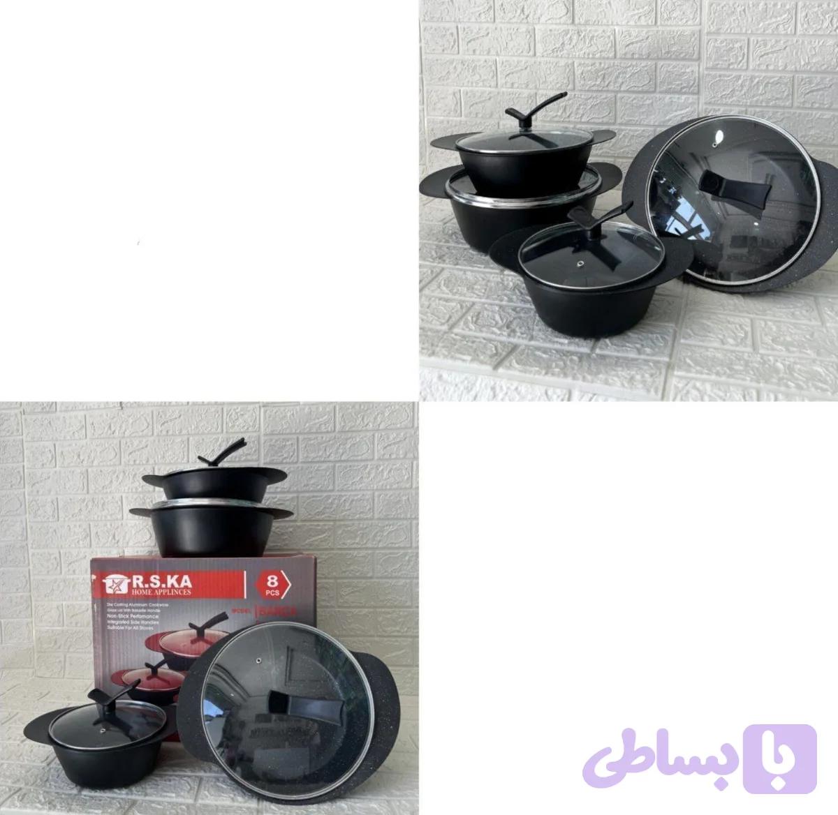 سرویس قابلمه چدن 8پارچه طرح لادن