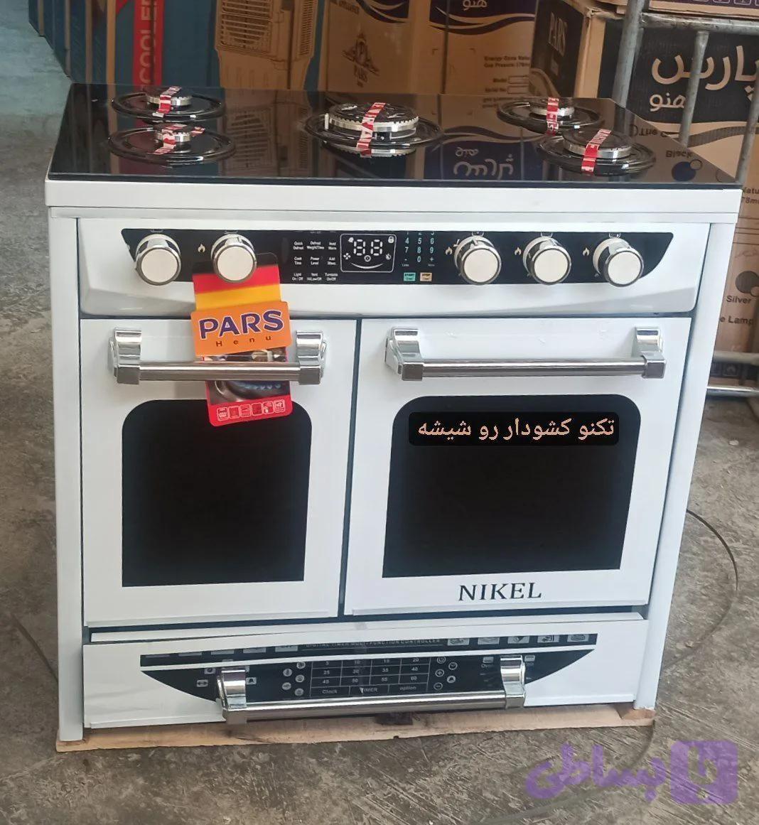 اجاق گاز طرح فر تکنو رویه شیشه