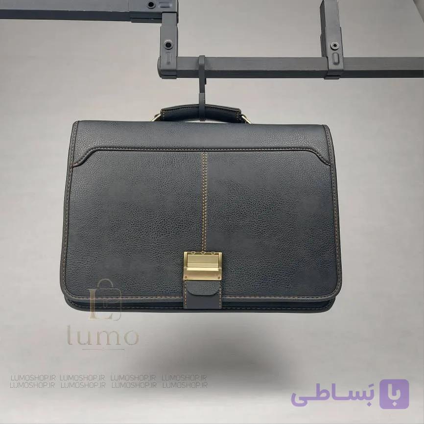 کیف اداری رمزدار لپ‌تاپی قفل‌دار | چرم وارداتی و امن | کیف لومو — تصویر 1