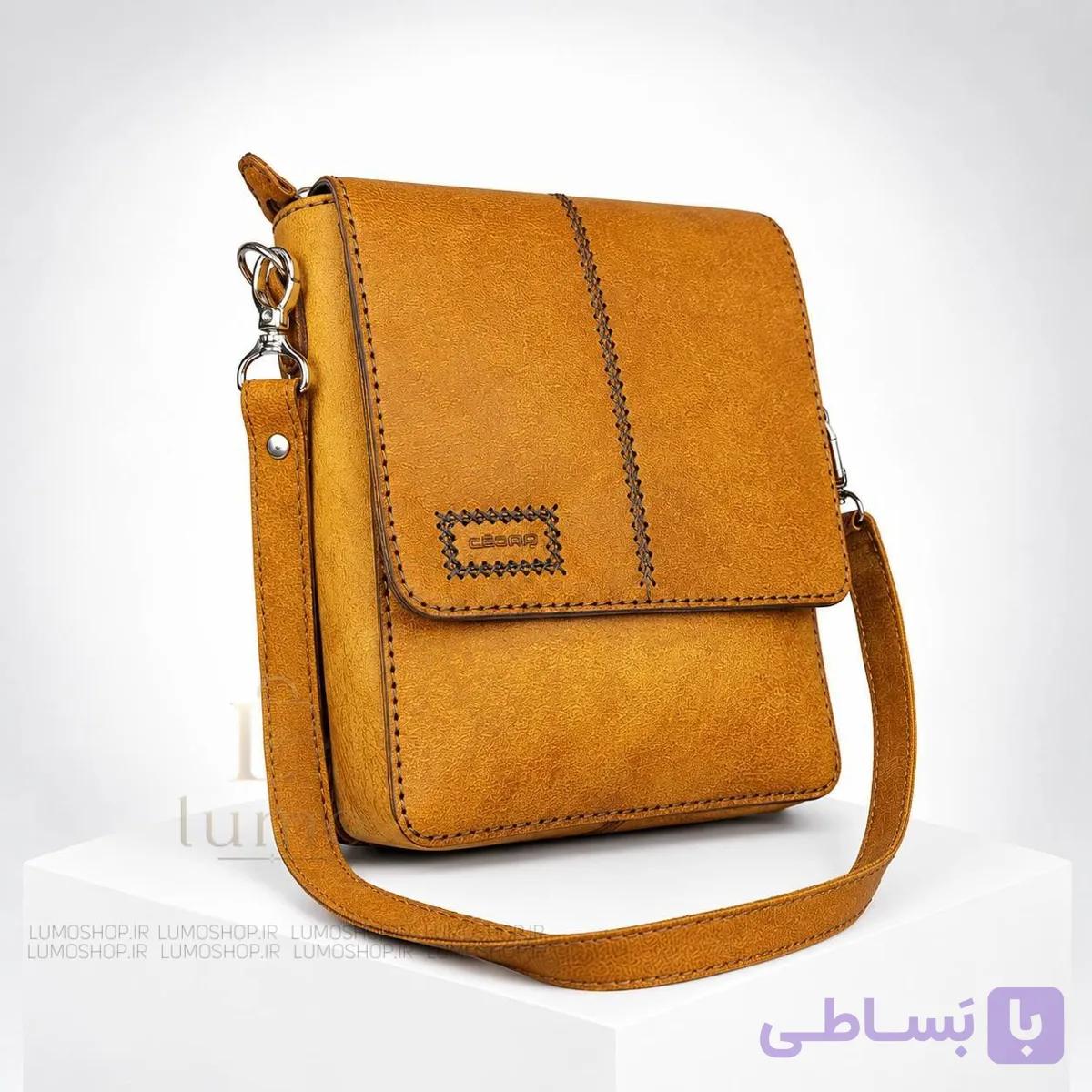 کیف دوشی چرم طبیعی شتر | اصیل، شیک و بادوام — تصویر 1