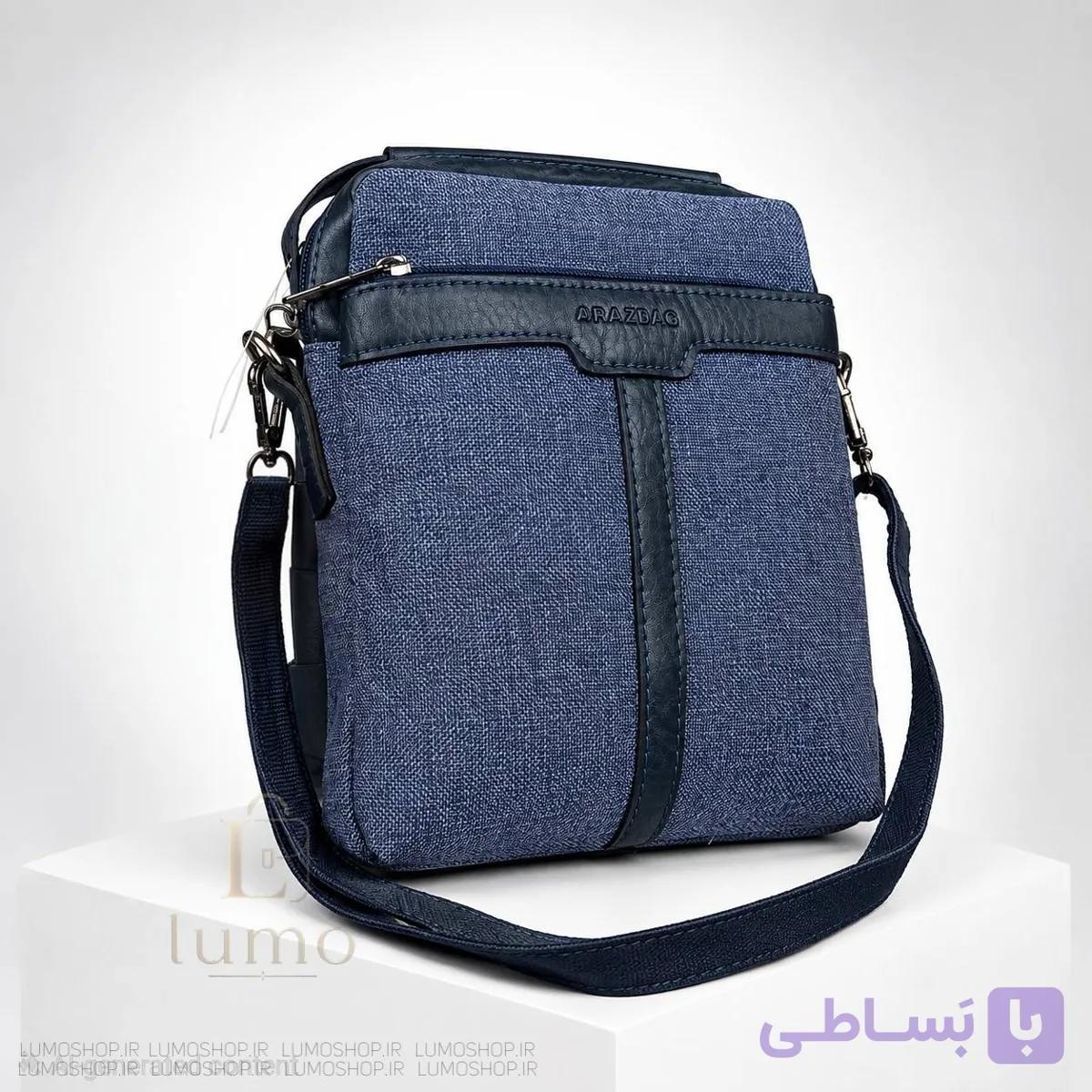 کیف دوشی چرمی کتان آراز بگ | شیک، سبک و مقاوم | کیف لومو — تصویر 1