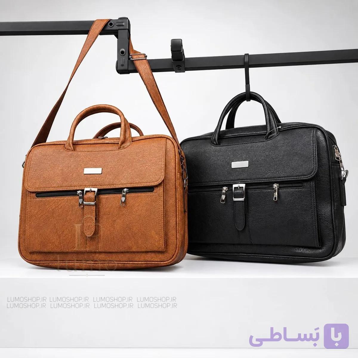 کیف اداری چرمی تک سگک دقت | کیف لپ‌تاپی شیک و مقاوم | فروشگاه لومو — تصویر 1