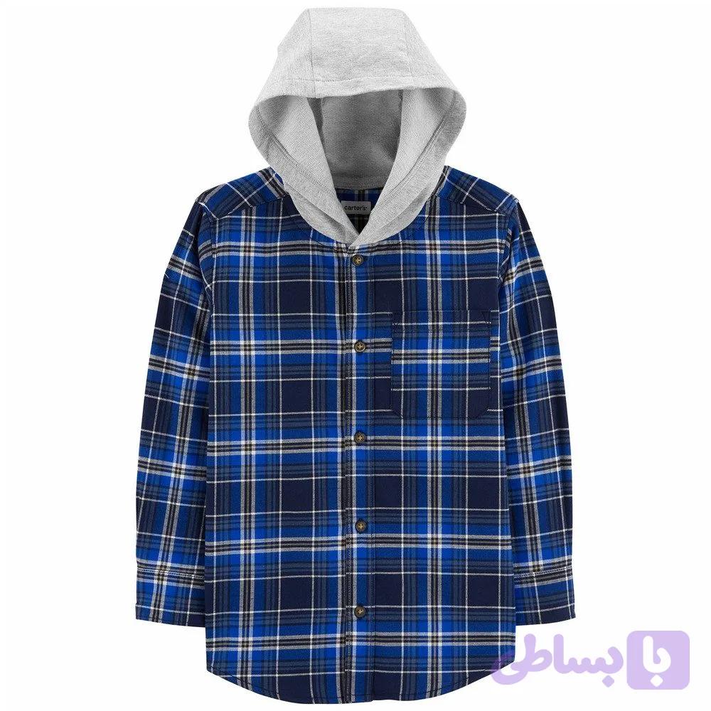 پیراهن آستین بلند کلاه دار پسرانه وارداتی مارک carters