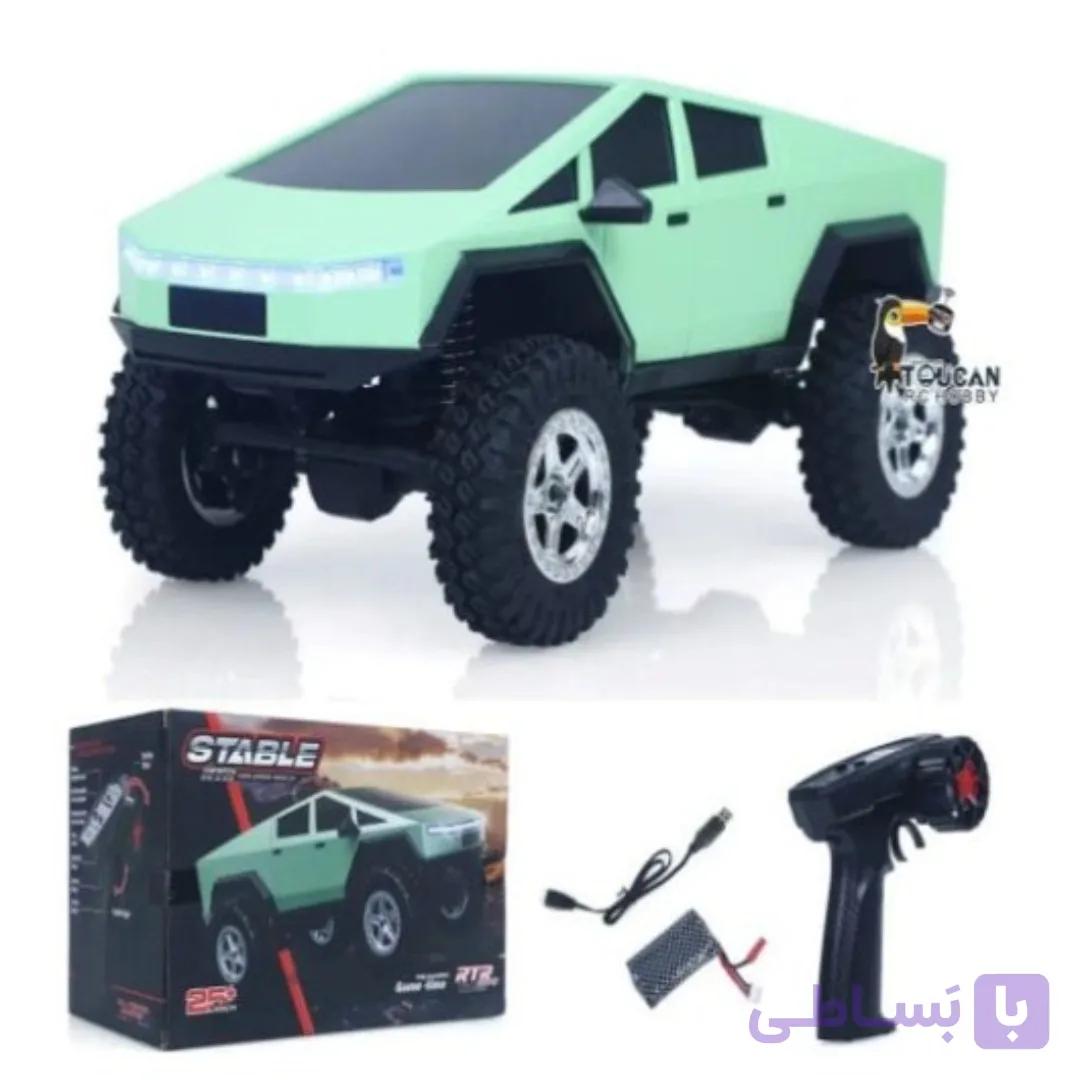 ماشین کنترلی تسلا پیکاپ شارژی (Cybertruck) کد 98818 RTR 4WD مقیاس 1:18 | ارسال رایگان — تصویر 1