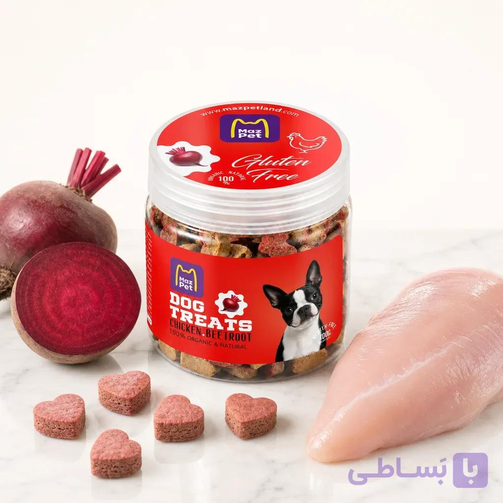 بیسکوئیت تشویقی سگ با طعم ماهی و چغندر قرمز — تصویر 1