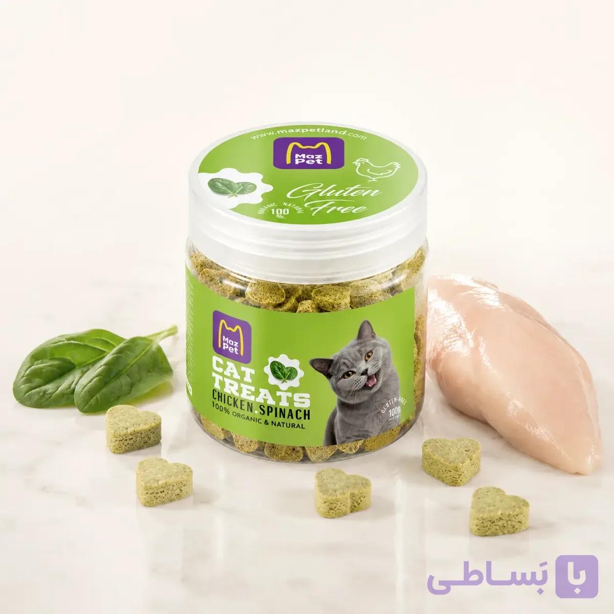 بیسکوئیت تشویقی گربه با طعم مرغ و اسفناج — تصویر 1