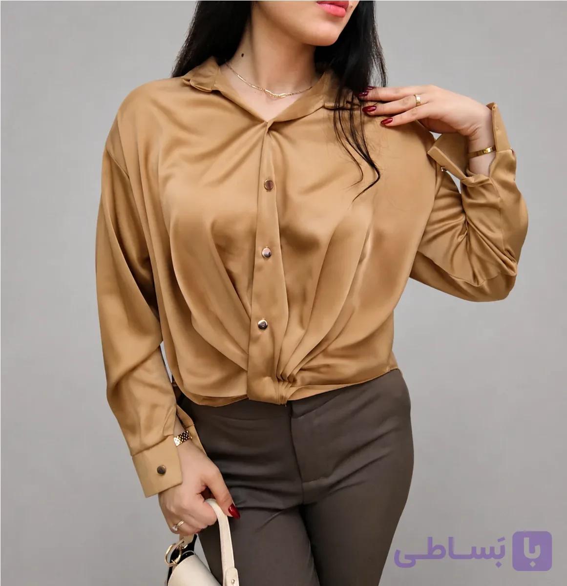 شومیز زنانه جلوپیچی نورا — تصویر 1