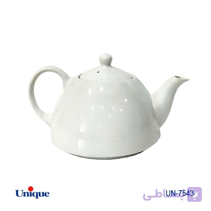 قوری چینی سفید (ساده) یونیک UN-7543