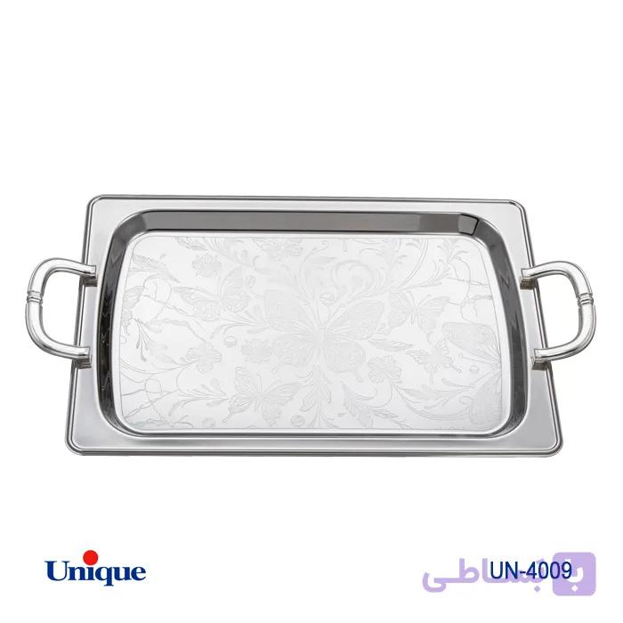 سینی استیل یک میل بدون پایه بزرگ یونیک مدل UN-4009 — تصویر 1