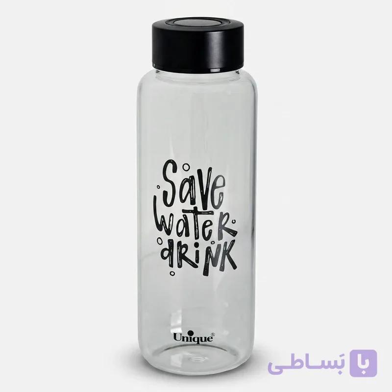بطری آب متوسط درب مشکی یونیک UN-3064 — تصویر 1