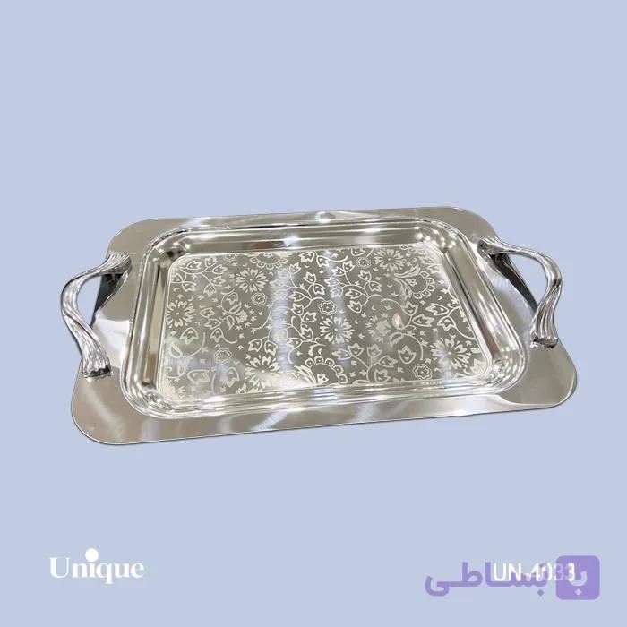 سینی براق استیل بدون پایه بزرگ یونیک مدل UN-4033 — تصویر 1