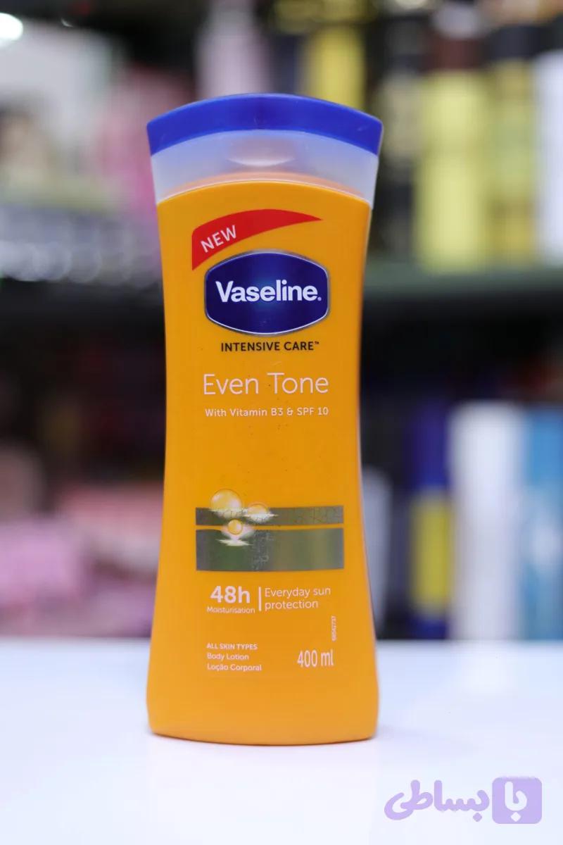لوسیون بدن وازلین Even Tone ویتامین B3 و SPF10 حجم 400 میلی‌لیتر — تصویر 1