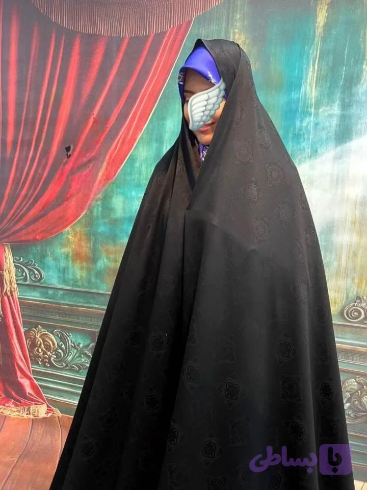 قواره چادرمشکی طرحدار