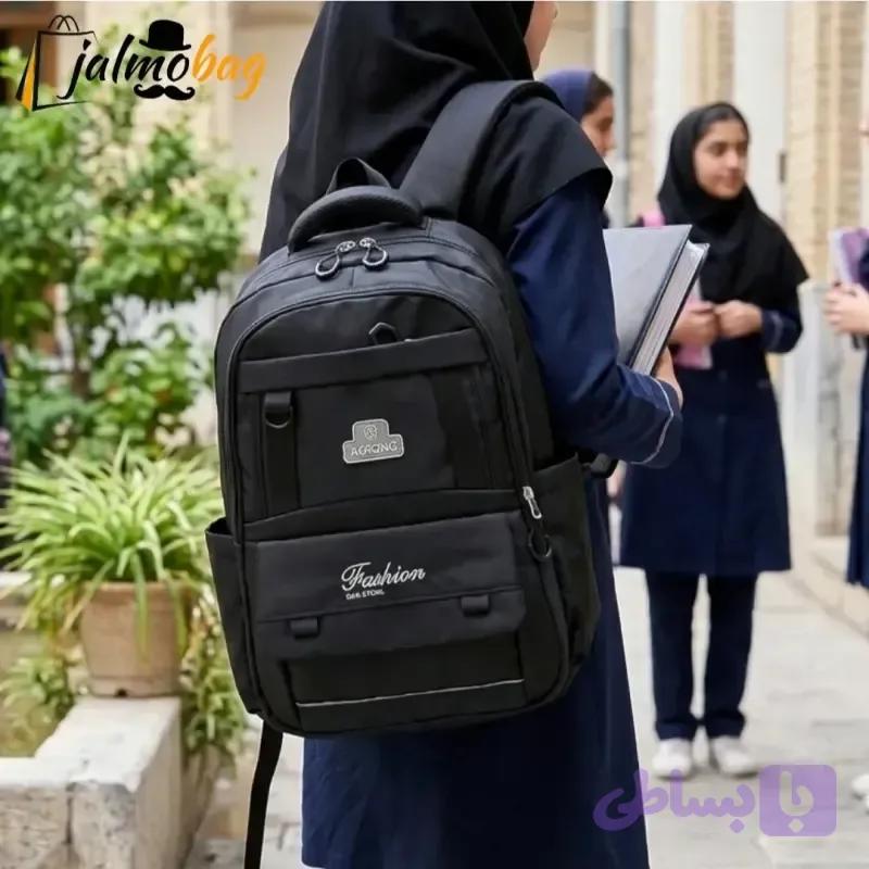 کوله پشتی اسپرت سبک پارچه کجراه خارجی ضد تعریق مناسب سوم ابتدایی به بالا