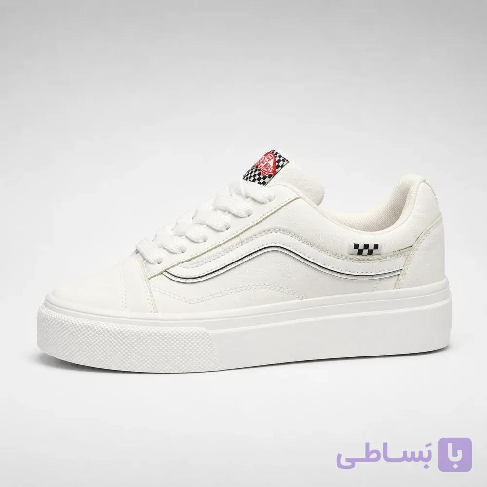 کتونی ونس اولد اسکول پلتفرم سفید | Vans Old Skool Platform White