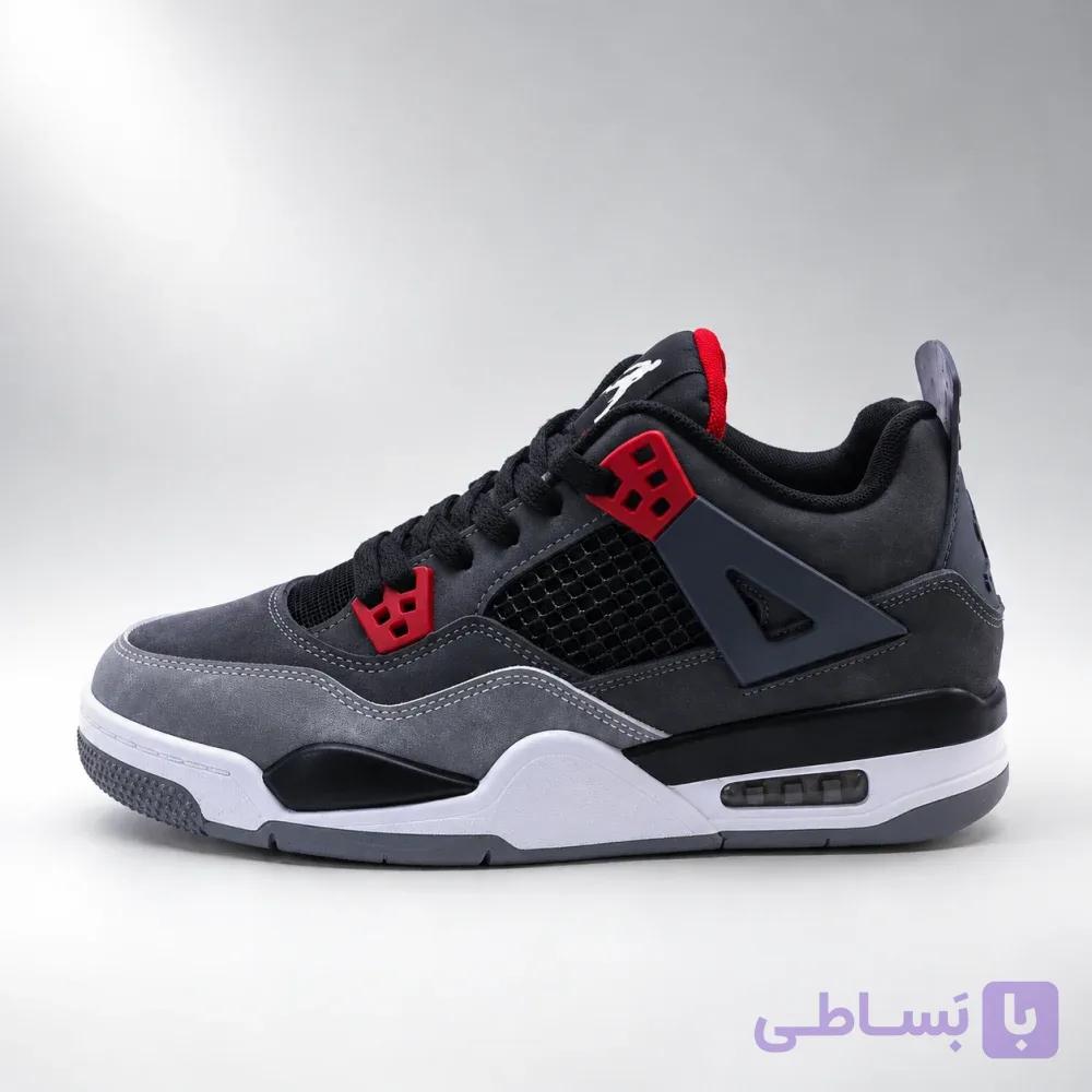 کتونی زنانه جردن ۴ برد ری‌ایمجین | Nike Air Jordan 4 Bred Reimagined — تصویر 1