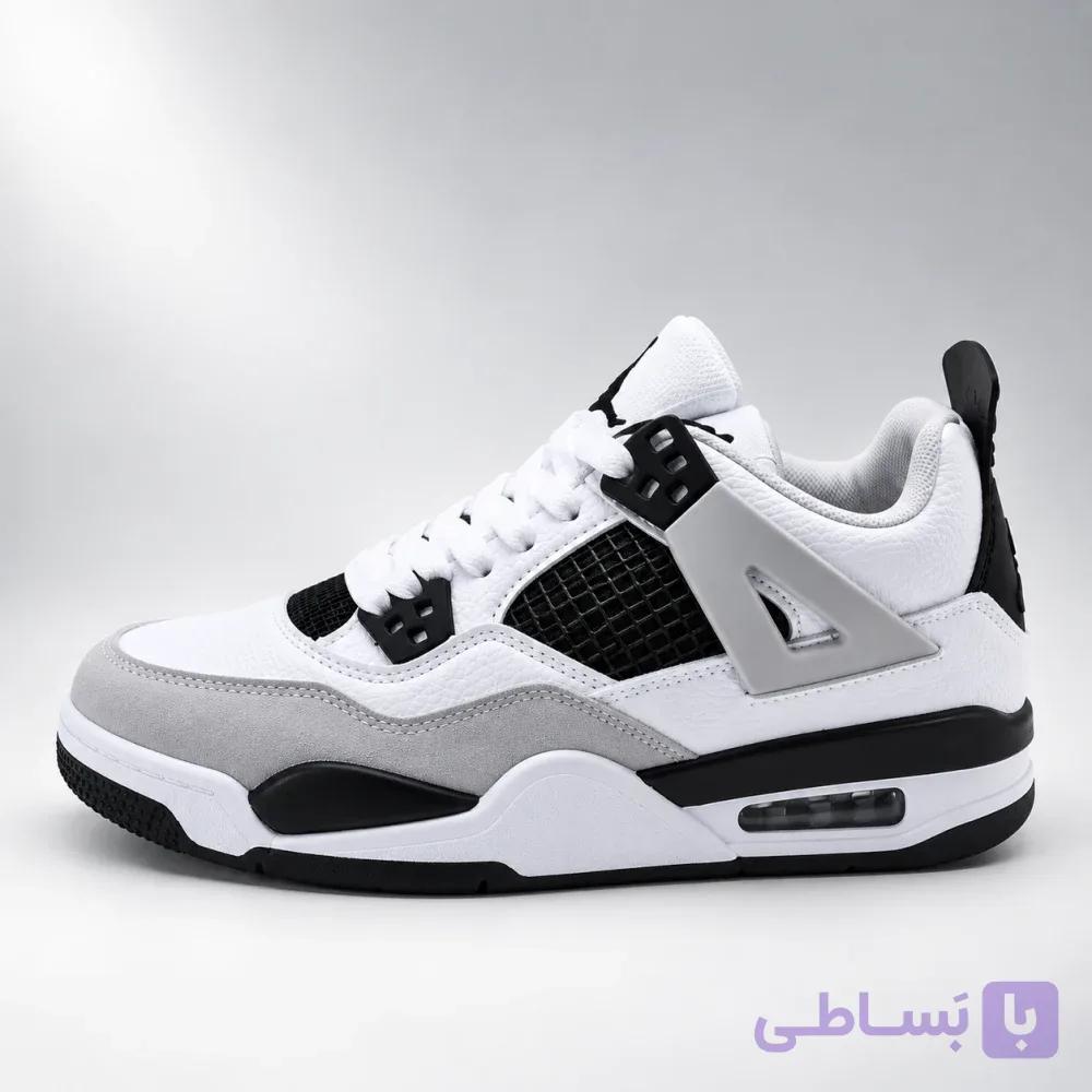کتونی زنانه نایکی جردن ۴ وایت سیمِنت | Jordan 4 White Cement — تصویر 1