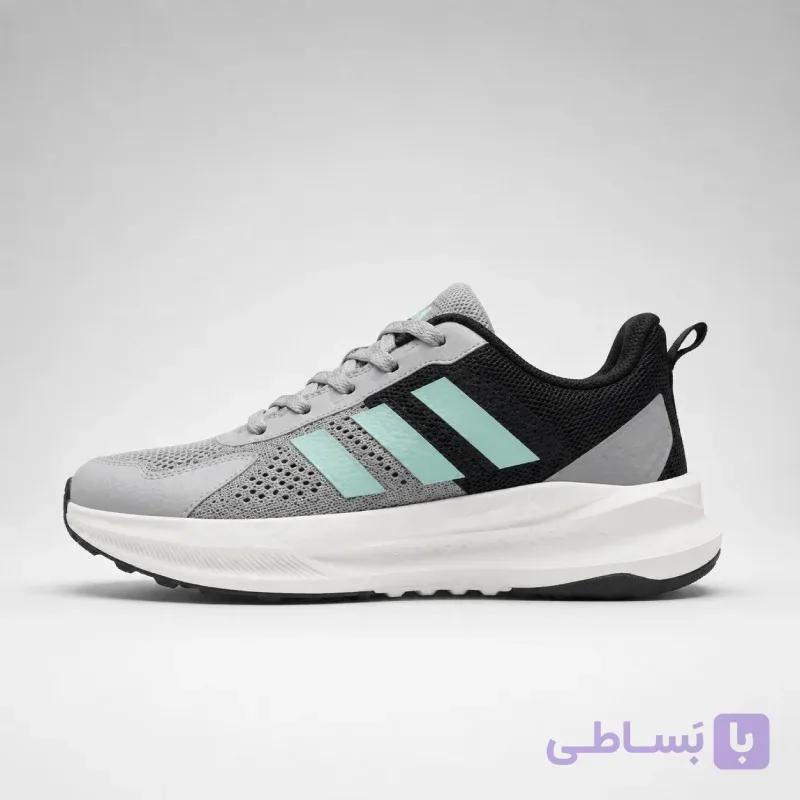 کتونی آدیداس ران فالکون طوسی بنفش | Adidas Runfalcon Grey Purple — تصویر 1