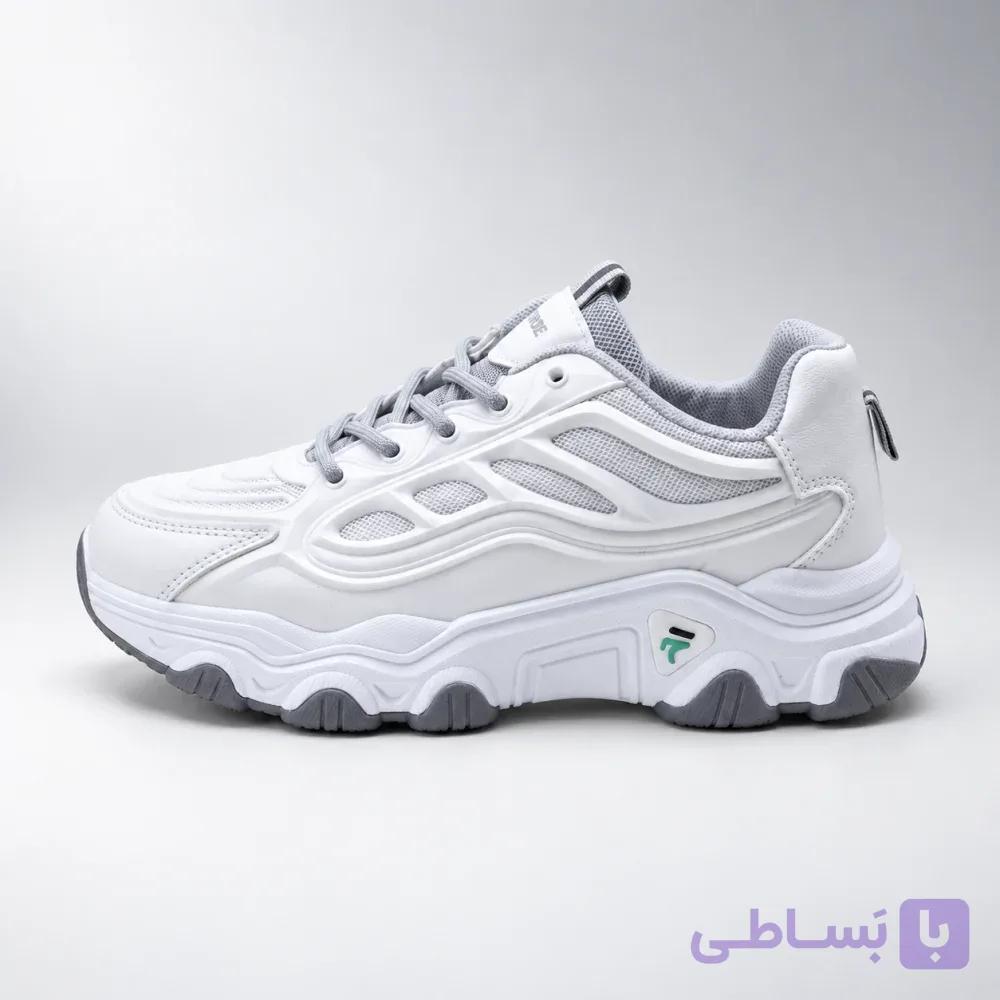 کتونی زنانه مک لینیت سفید طوسی | Maklinit White Gray — تصویر 1