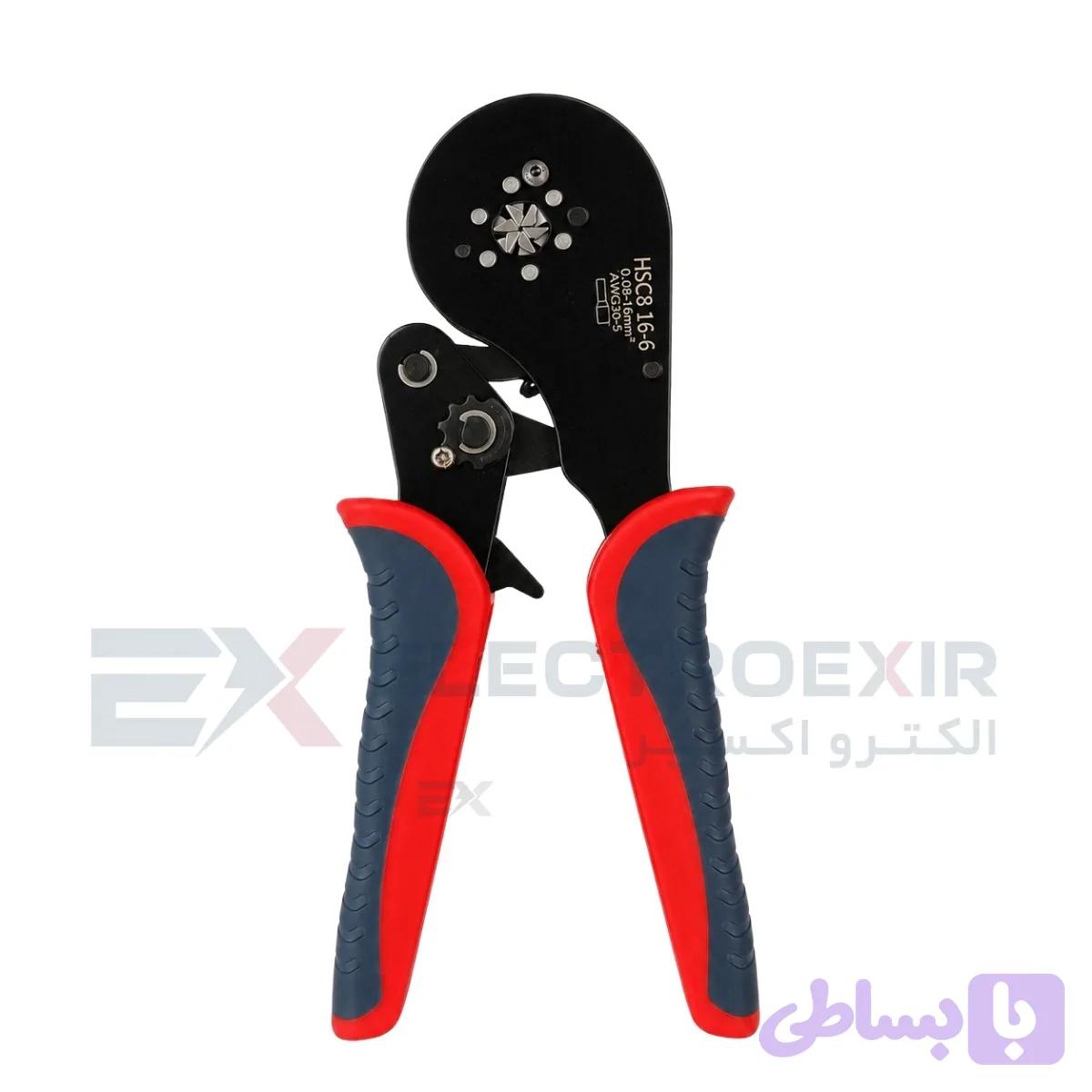 انبر پرس وایرشو شش‌گوش مدل HSC8 16-6 بازه ۰.۰۸ تا ۱۶ میلی‌متر مربع