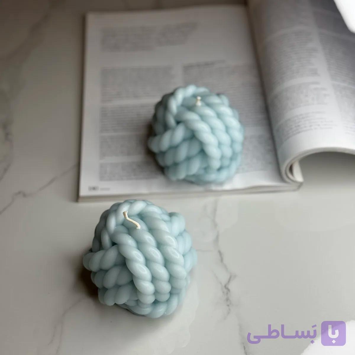 شمع بافت کروی Smoky Blue — تصویر 1