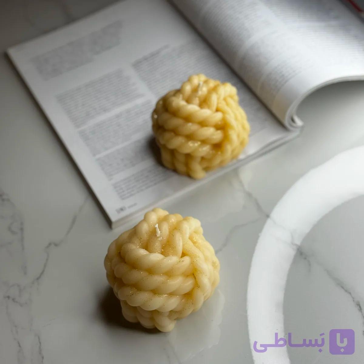 شمع بافت کروی Sand Yellow — تصویر 1