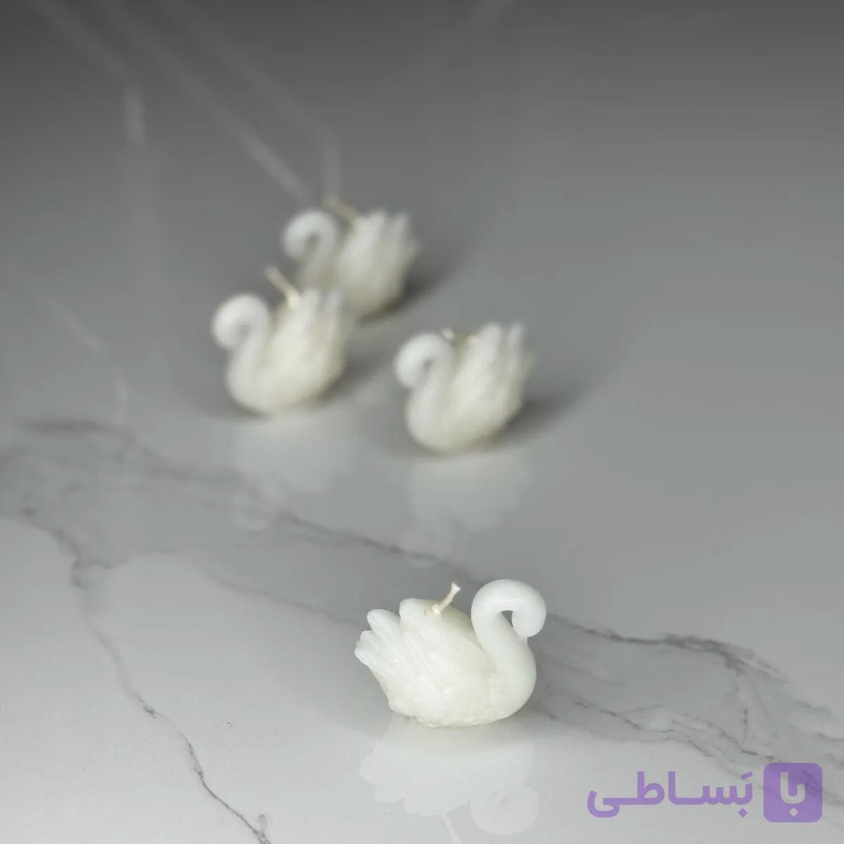 شمع دکوری قوی سپید — تصویر 1