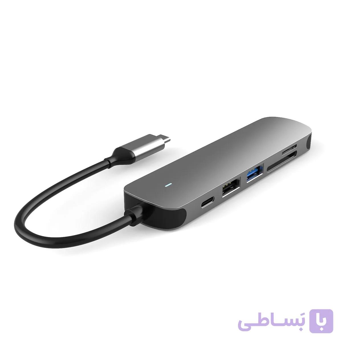هاب 6 پورت USB-C برند: Expo <span>مدل: BX6H</span> — تصویر 1
