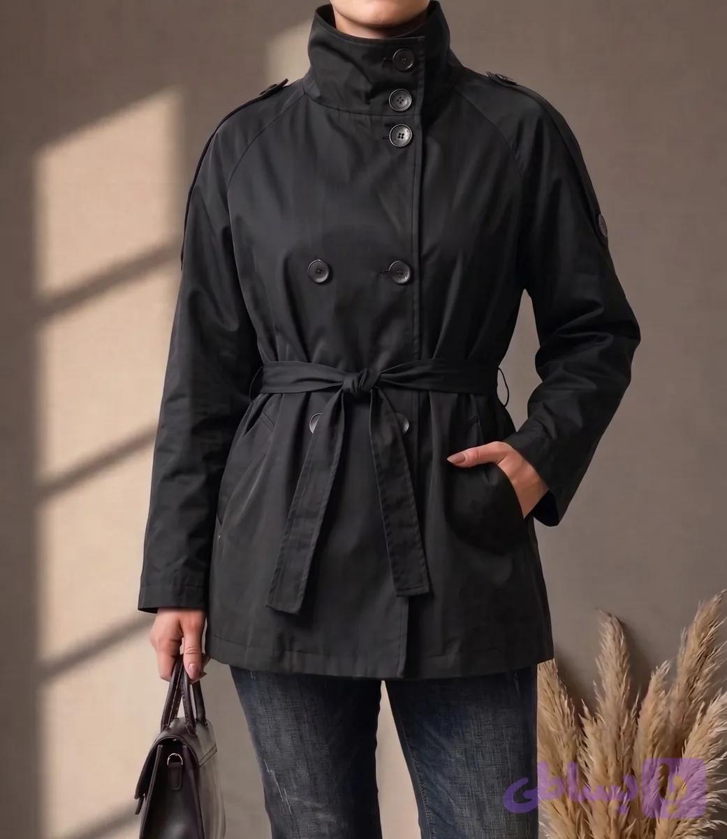 ترنچ کت آستردار کتان زارا گرم بالا کد 019