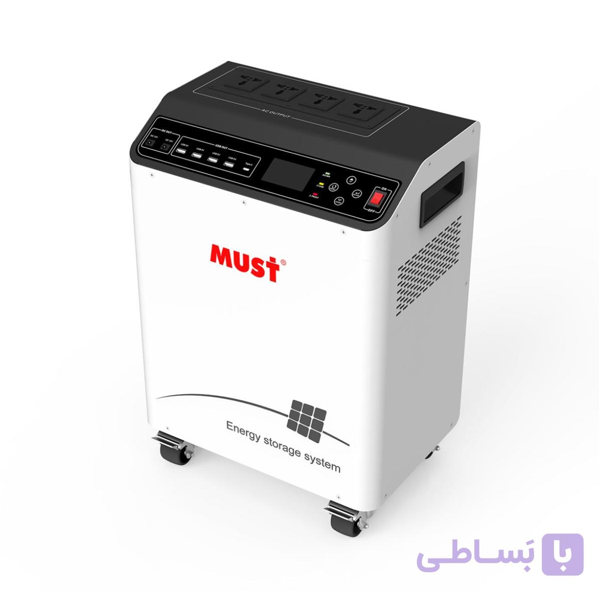 پاور استیشن خورشیدی 2کیلووات باتری لیتیومی 2.56 کیلو وات ساعت برند MUST — تصویر 1