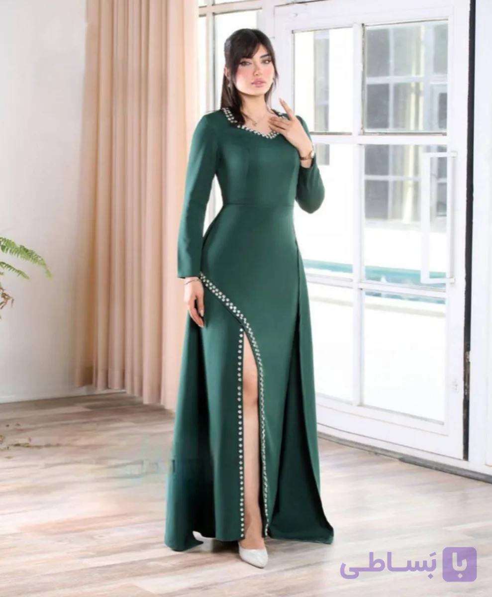 پیراهن مجلسی مازراتی سنگدوزی شده(هلیا)