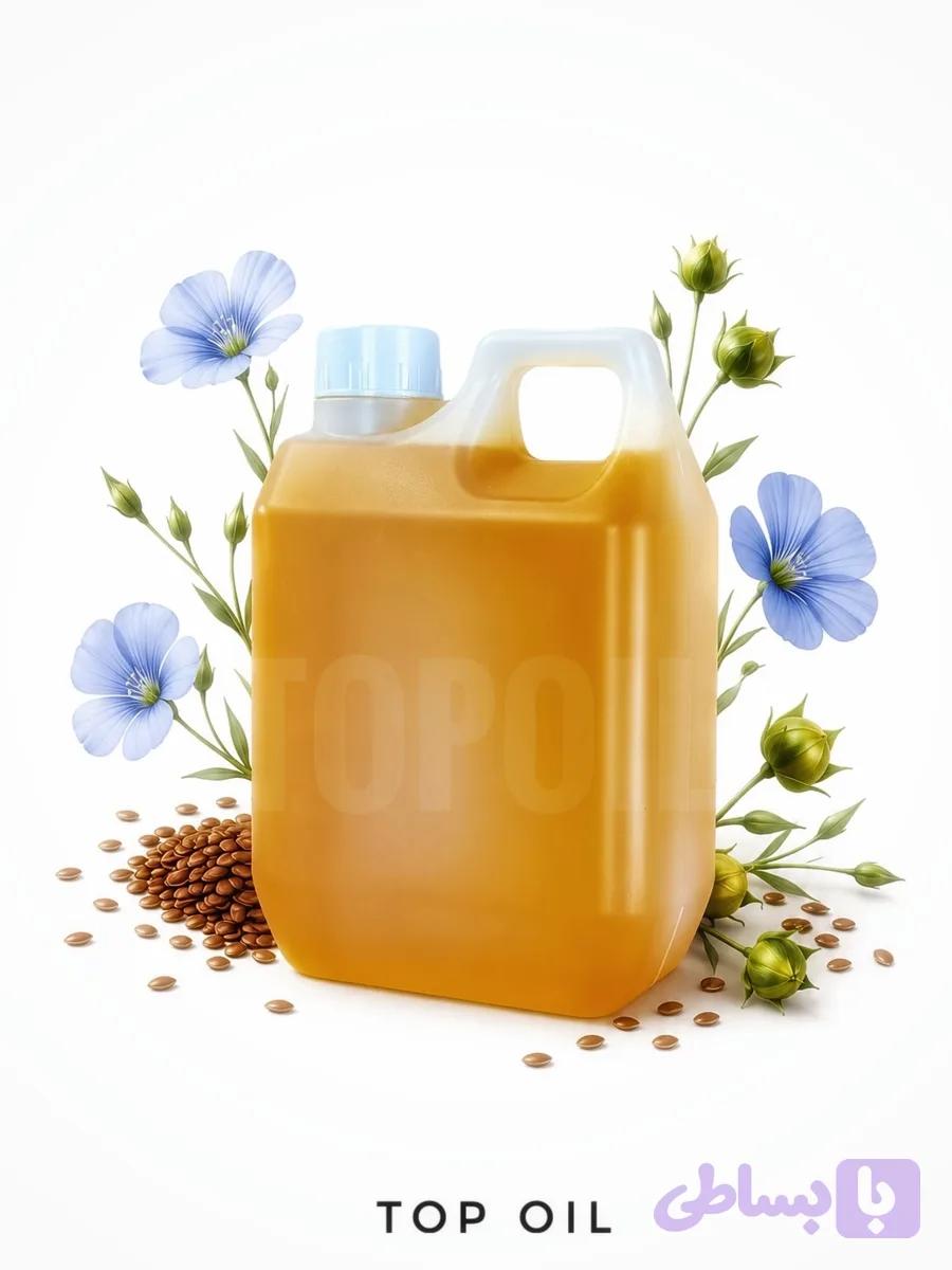 روغن دانه کتان (بزرک) - خالص حجم یک لیتر