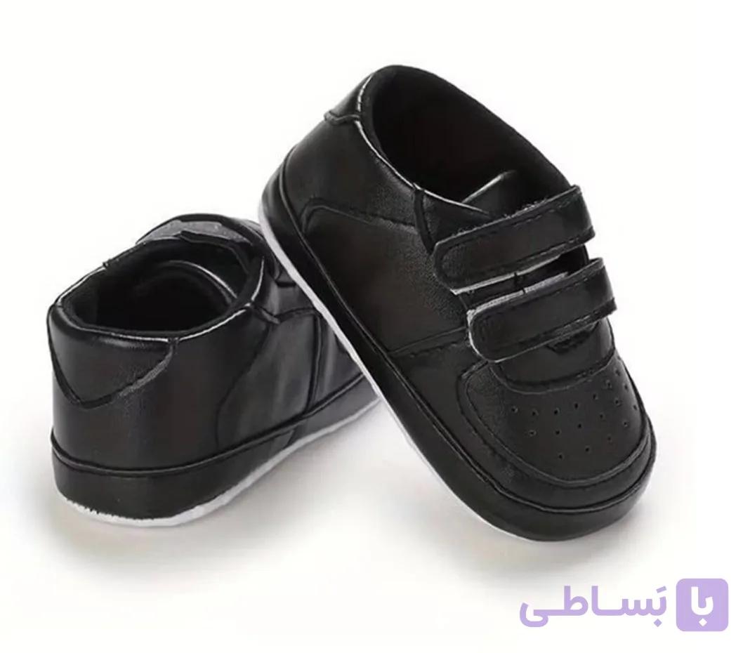 پاپوش نوزادی چرمی مشکی