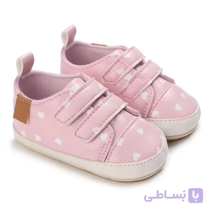 پاپوش قلبی صورتی سایز 1