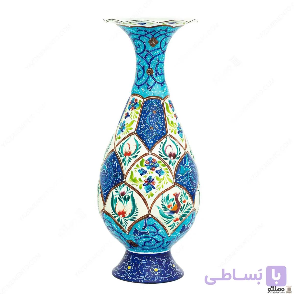 گلدان مینا کاری ارتفاع 25 سانتی متری