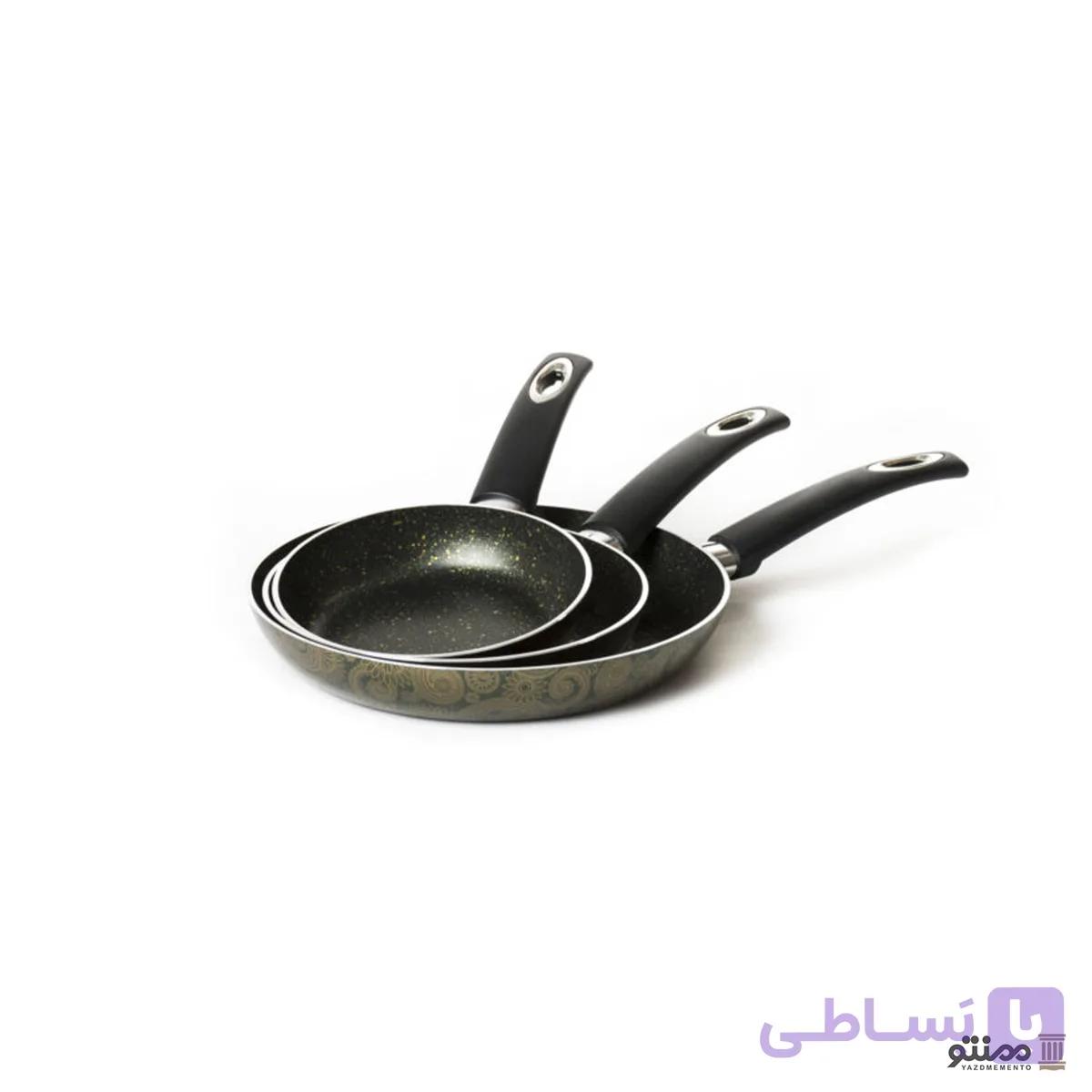 سرویس تابه 3 پارچه تفلون مدل ترمه — تصویر 1